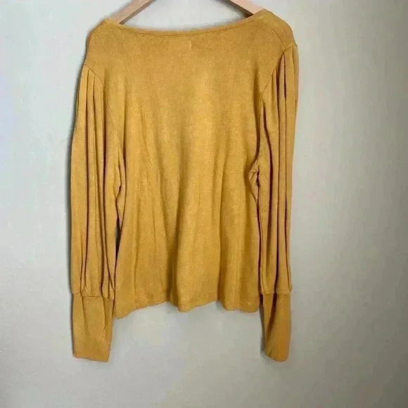 Madewell Puff-Sleeve Scoopneck Top Cumin Size XXL - Picture 8 of 9